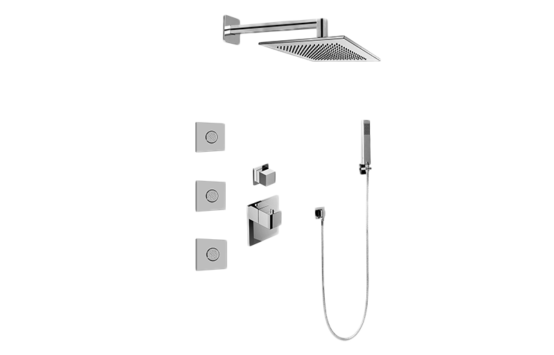 M-Series Full Thermostatic Shower System with Diverter Valve