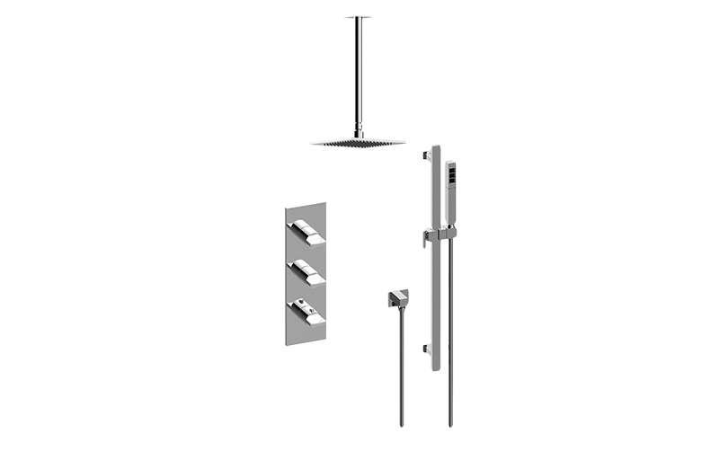 Sade M-Series Thermostatic Shower System - Shower with Handshower