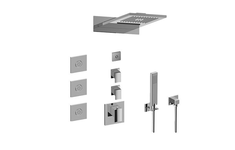 M-Series Full Thermostatic Shower System with LED