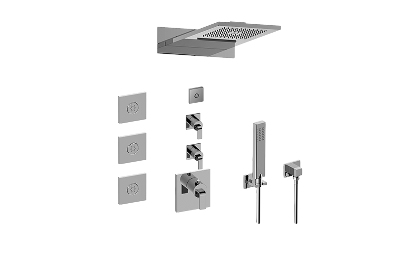 M-Series Full Thermostatic Shower System with LED