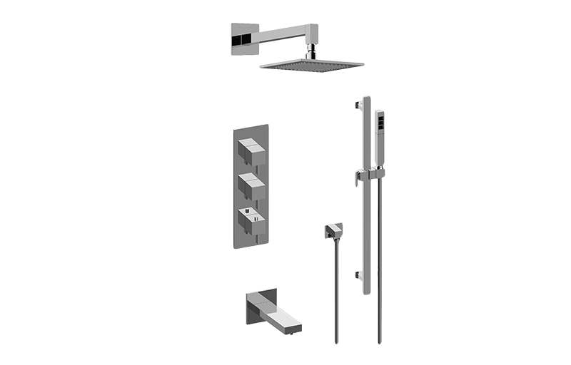 M-Series Thermostatic Shower System - Tub and Shower with Handshower