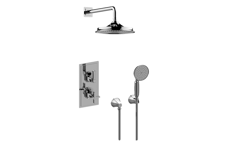 Finezza UNO M-Series Thermostatic Shower System - Shower with Handshower