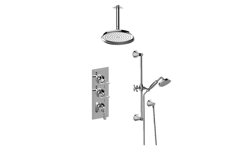 Finezza UNO M-Series Thermostatic Shower System - Shower with Handshower