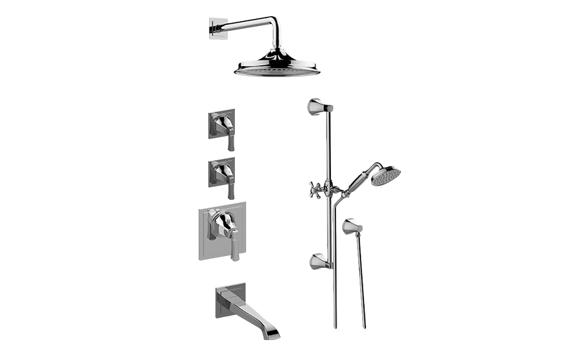 Finezza UNO M-Series Thermostatic Shower System - Shower with Handshower