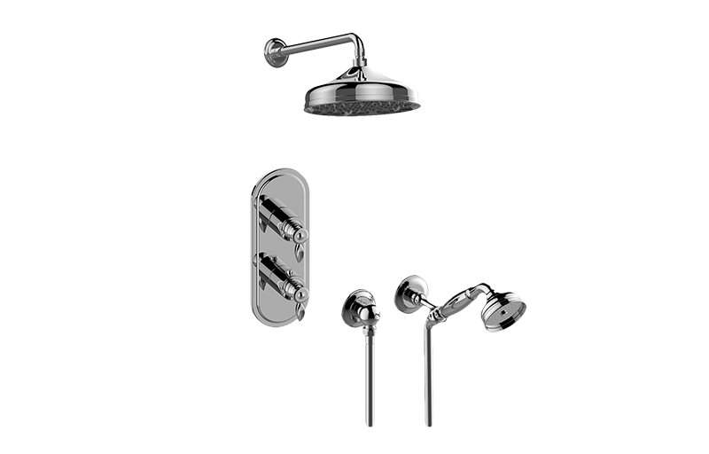 Topaz M-Series Thermostatic Shower System - Shower with Handshower