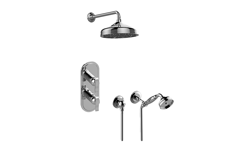 Bali M-Series Thermostatic Shower System - Shower with Handshower