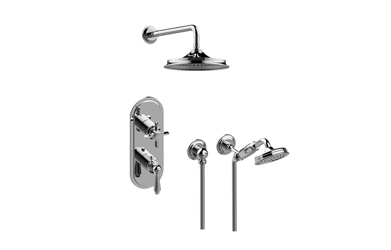 Camden M-Series Thermostatic Shower System - Shower with Handshower