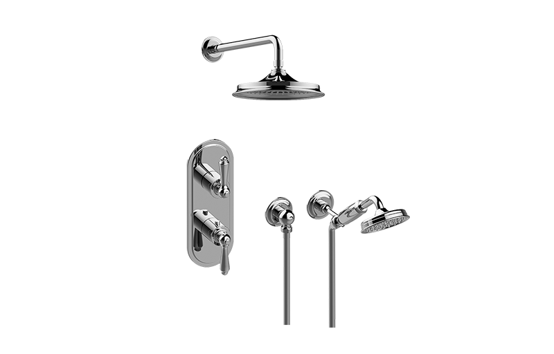 Camden M-Series Thermostatic Shower System - Shower with Handshower