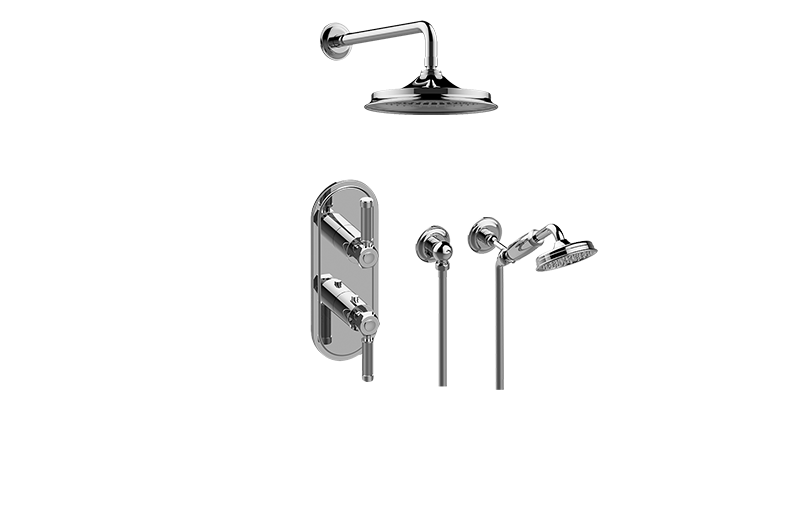 Vintage M-Series Thermostatic Shower System - Shower with Handshower