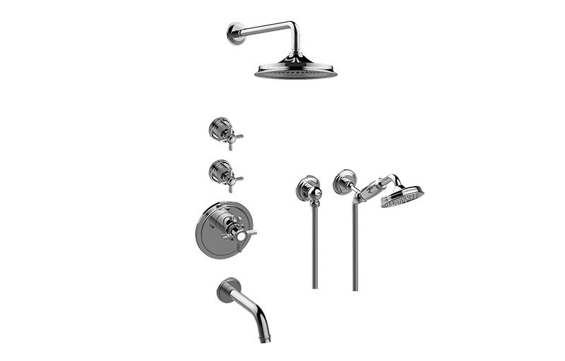 Camden M-Series Thermostatic Shower System - Tub and Shower with Handshower