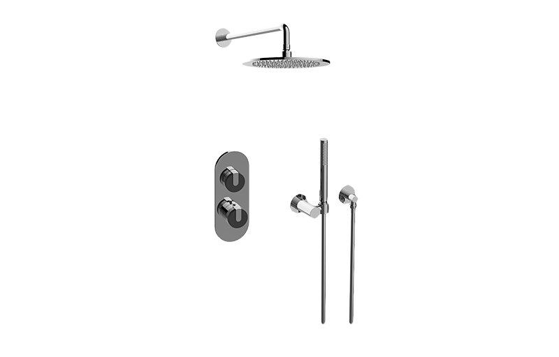 MOD+ M-Series Thermostatic Shower System - Shower with Handshower