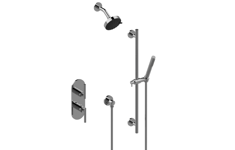 M-Series Thermostatic Shower System - Shower with Handshower (Trim)