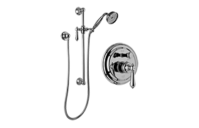 Traditional Pressure Balancing Shower set w/Handshower & Slidebar (Rough & Trim)