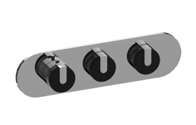 UP-Thermostat M-Series mit 3 Griffen - AP-Teil