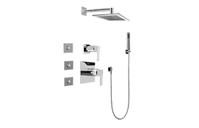Full Thermostatic Shower System with Transfer Valve (Rough & Trim)