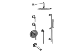 Harley M-Series Thermostatic Shower System - Tub and Shower with Handshower