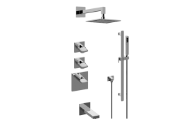Sade M-Series Thermostatic Shower System - Tub and Shower with Handshower
