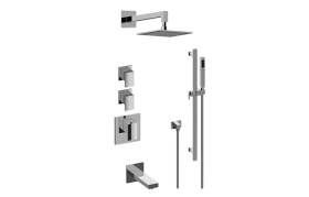 Sade M-Series Thermostatic Shower System - Tub and Shower with Handshower