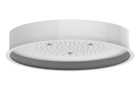 Round Ceiling-Mounted Showerhead with LED