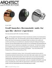 GRAFF's Thermostatic Shower System | Architect & Interiors Magazine